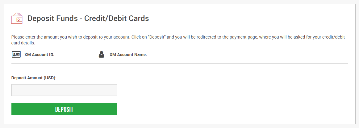 XM malaysia credit card deposit