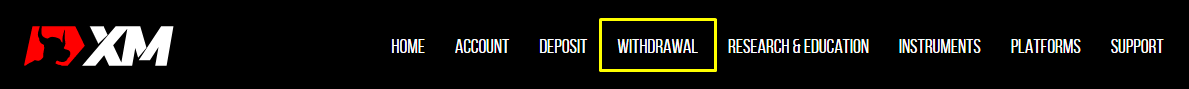 XM malaysia withdrawal menu