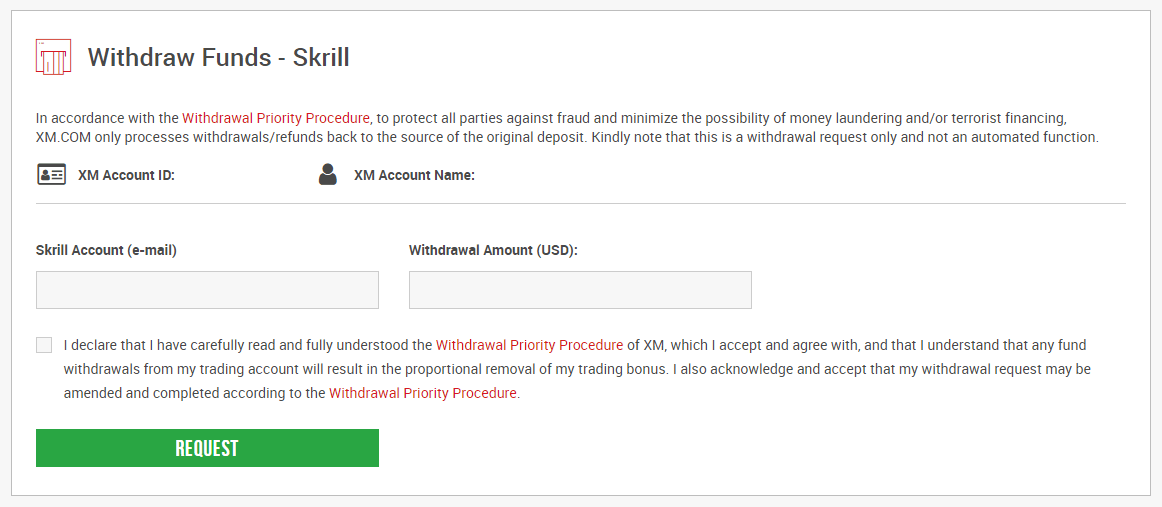 XM malaysia withdrawal form