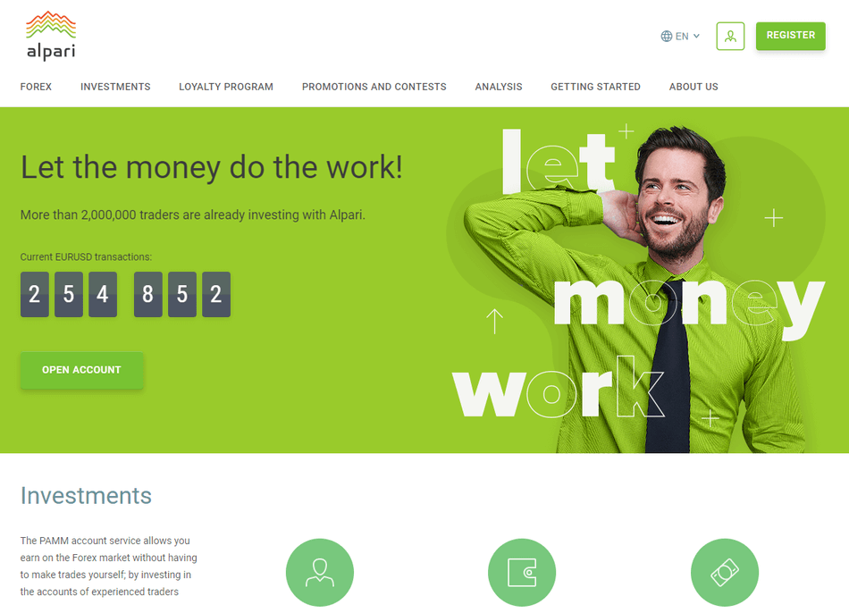 Alpari PAMM Website