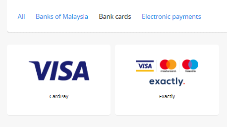 fbs malaysia credit cards (Visa \ Mastercad)