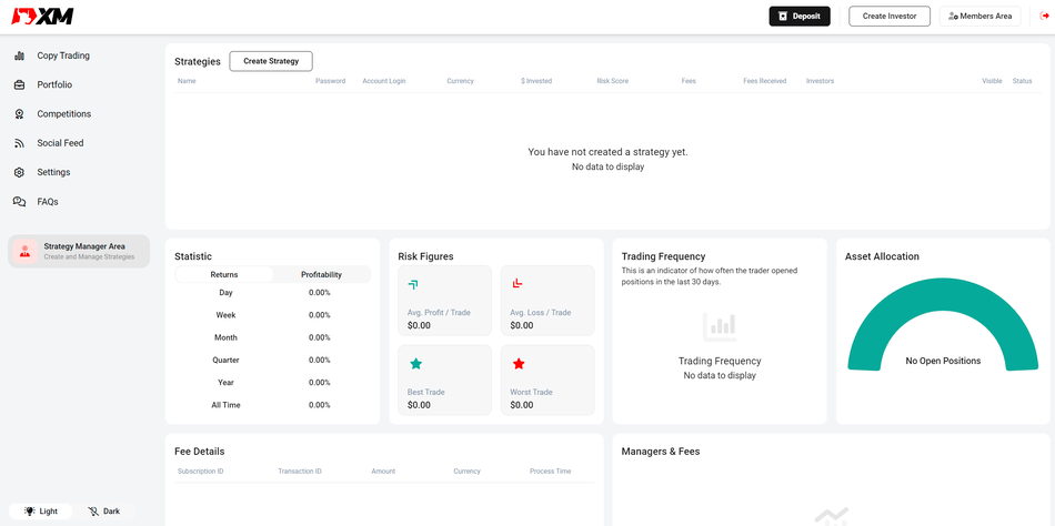 xm strategy manager area